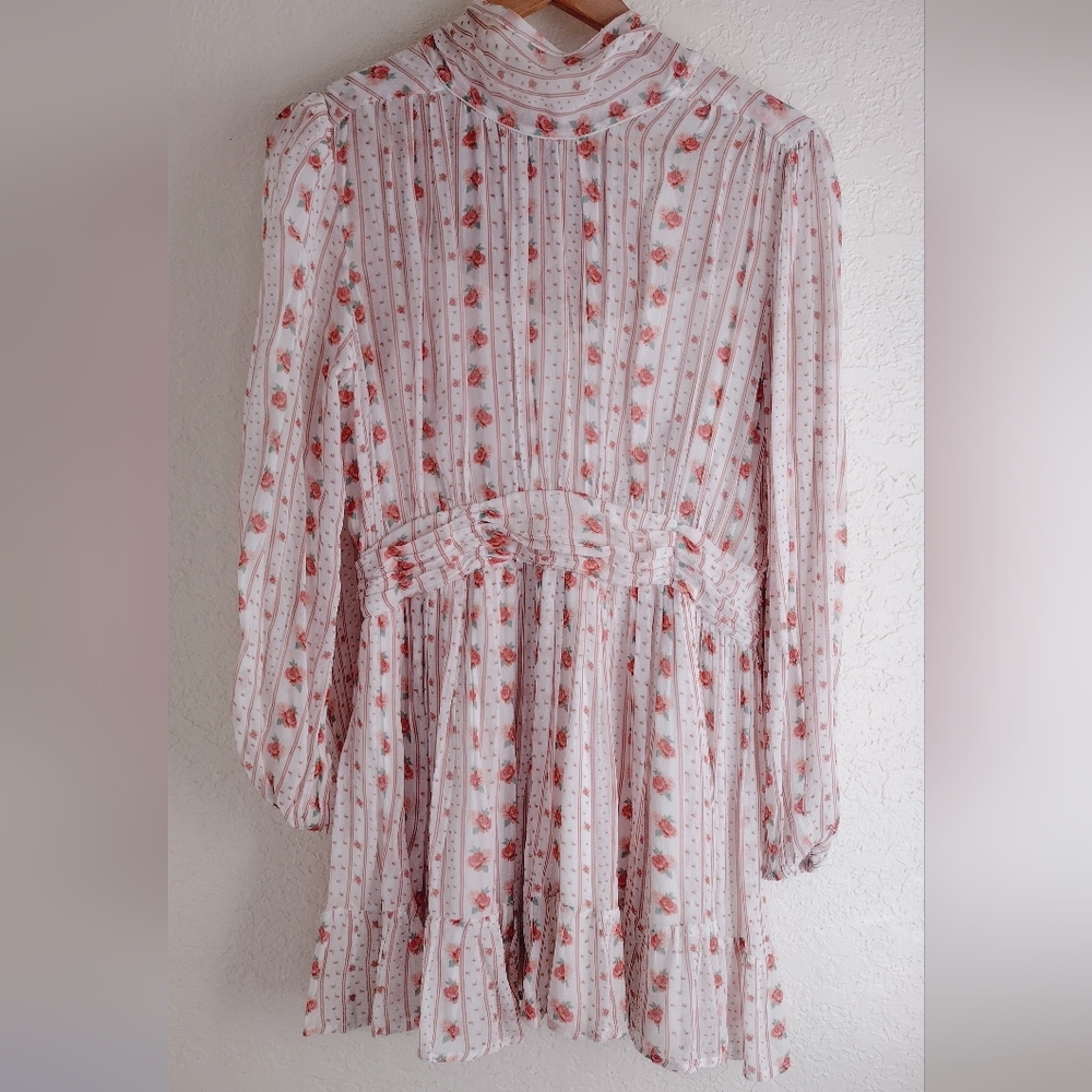 Anthropologie Let Me Be Floral High-Neck Mini Dress - Picture 5 of 11